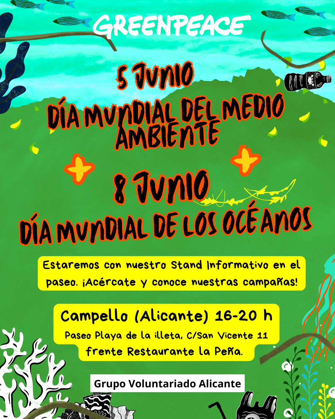 cartel dia medio ambiente y oceanos el campello alicante
