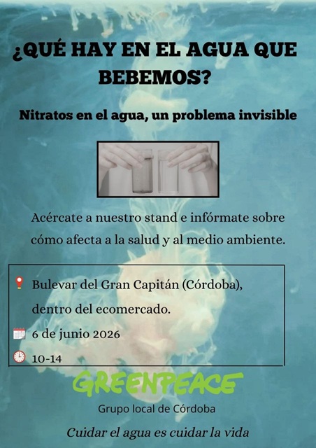 El sábado 6 de junio dentro de la campaña de modelo alimentario y en el ecomercado estaremos hablando del agua que bebemos y su implicación en nuestra salud y el medio ambiente